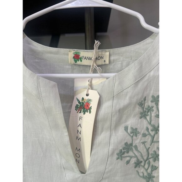 Fanm Mon Yeliz Dress Mint Green Womens Size Small - Picture 7 of 10